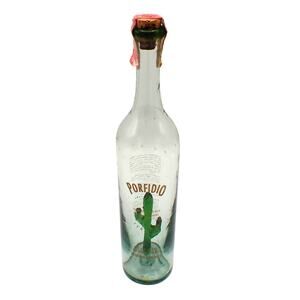 Porfidio Anejo EMPTY Bottle #7583 Green Cactus Hand Blown Art Glass 750ml VG